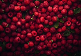 Wall Mural - Fresh Raspberry Background Texture Pattern