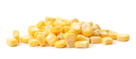 Sticker - Pile of fresh corn kernels isolated on white