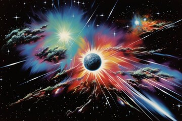 Wall Mural - nebula astronomy universe outdoors.