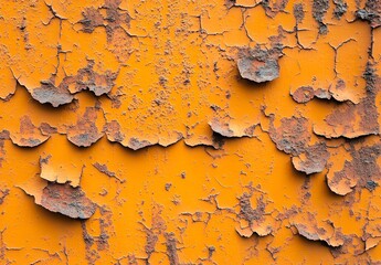 Sticker - Orange Rusty Metal Texture Background