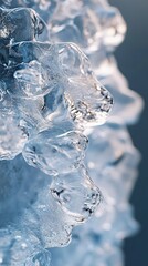 Canvas Print - Ice Crystals: A Macro Perspective of Frozen Water