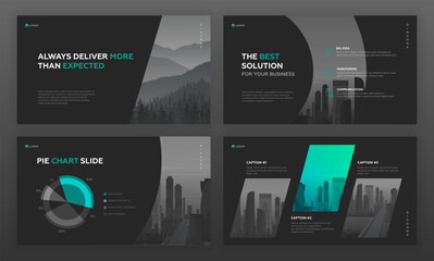 creative presentation template set. use for creative presentation background, brochure design, websi