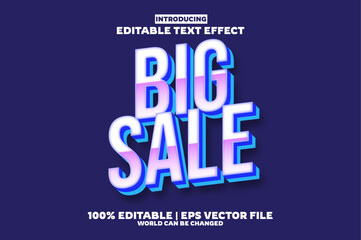 Big Sale editable text effect in new modern trend style