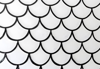 Sticker - Abstract Fish Scale Pattern on White Background