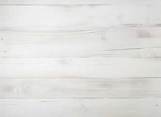 Poster - White Distressed Wooden Plank Background