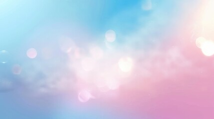 Leinwandbilder - A blue and pink background with a lot of white and pink dots