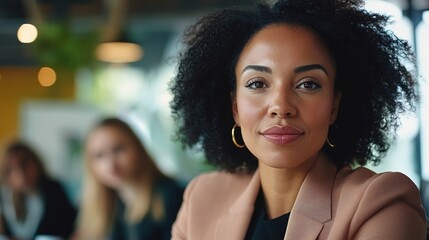 Canvas Print - Confident Woman in Business Meeting