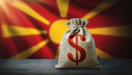 Wall Mural - Macedonian Currency and Finance Symbolism