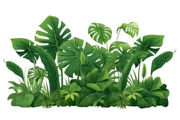 Sticker - Jungle plant clipart vegetation nature jungle.