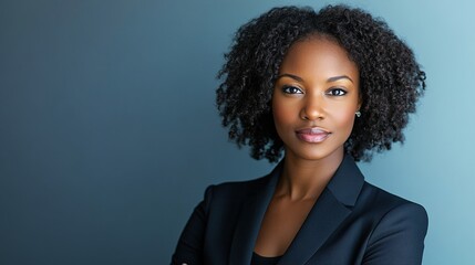 Sticker - Confident Businesswoman with Natural Hair