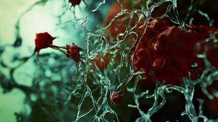 Wall Mural - microscopic view of a cell: exploring the intricate world of biology