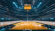 © Johannes - NBA arena shot from a low angle. Lights, empty arena