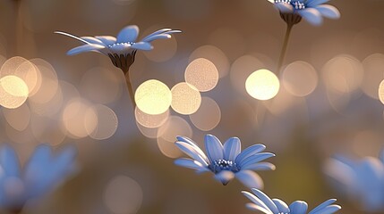 Canvas Print - A close-up of three flowers