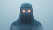 © Kankamol Tama - Ancient statue shrouded in fog, soft glowing eyes, 3D illustration