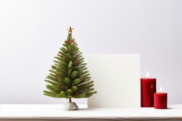 Wall Mural - Christmas tree candle plant.