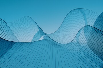 Wall Mural - this image is a visually captivating abstract composition, featuring a dynamic, undulating pattern o