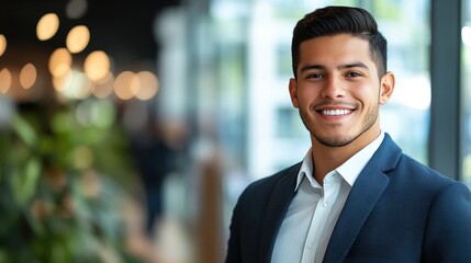 Sticker - Professional Young Man Smiling in an Office Environment