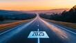© arsyi_06 - A long road leading to the year 2025 at sunset.