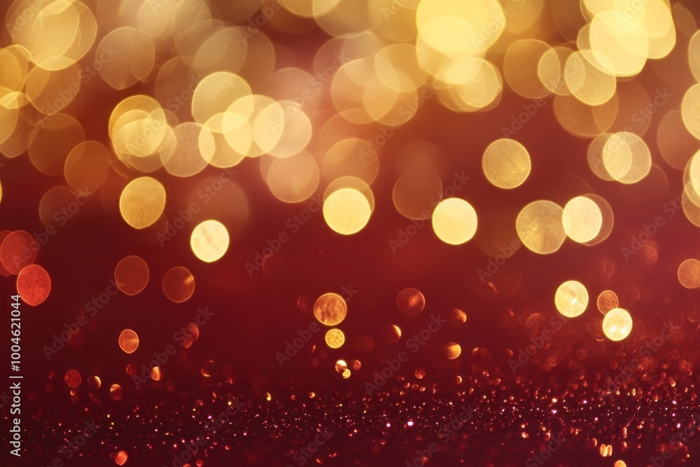 Gold glitter confetti bokeh background glowing lights. Stock Photo ...