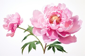 Poster - Peony blossom flower plant.