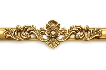 Sticker - Elegant golden floral decorative element