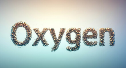 Wall Mural - bubbles oxygen bubbles scientific illustration showing oxygen in water with air bubbles