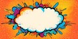 © Monirknn - a pop art speech bubble template with a dynamic explosion effect. with vibrant colors, generative ai
