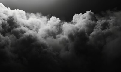 Wall Mural - the image is of a dark, cloudy sky with a lot of smoke in it. scene is ominous and foreboding, as if