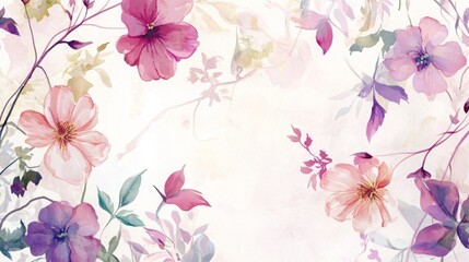 Poster - A delicate arrangement of pastel flowers displays a blend of soft colors against a light background, perfect for spring-themed decorations or artistic inspiration for floral design projects.