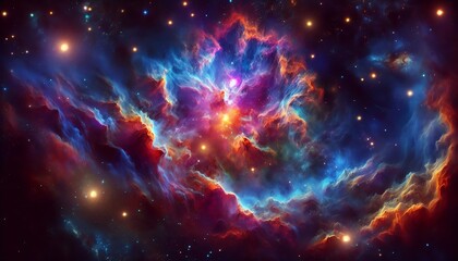 Wall Mural - background with galaxy and stars