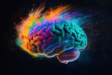 Colorful brain illustration