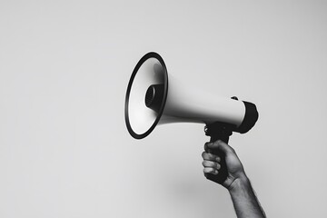 hand holding a megaphone