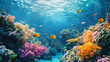 © GoldPumaze - A colorful underwater scene with coral reefs and fish, perfect for ocean-themed designs.