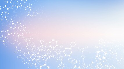 Canvas Print - health care abstract background with hexagons, lines and dots. medical innovation banner template co