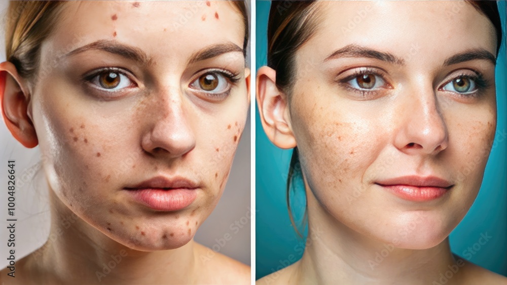 Blackhead Treatment Before and After Collage Closeup Photos of Skin Blackhead Treatment Before and After Collage Closeup Photos of Skin