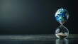 © Marco - hourglass with planet earth for time. concept save the planet