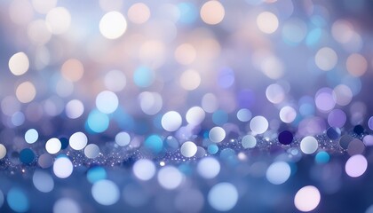 Shimmering blue bokeh lights
