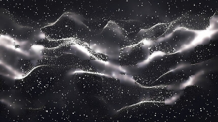 Wall Mural - A pointillist artwork of a starry night sky, with thousands of tiny dots of light creating a textured and abstract background. Pointillist Art. Illustration