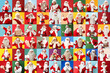 © Pixel-Shot - Big collage with many Santa Clauses on color background