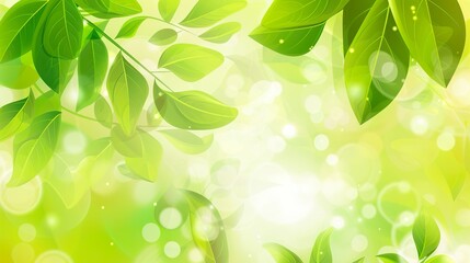 Wall Mural - Fresh_green_leaf_background