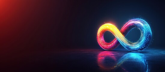 Abstract Infinity Symbol in Neon Colors
