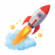 rocket in the sky