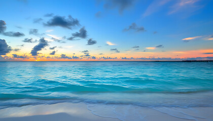 Wall Mural - Ponto Cana Beach at sunset, a perfect blend of nature and art with sea and sky.