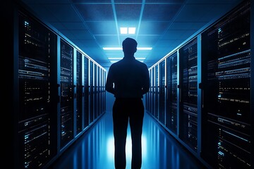 Fototapete - Telecommunication technologies. : Generative AI