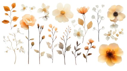 Poster - A collection of flowers in various colors and sizes
