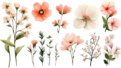 Poster - A collection of flowers in various colors and sizes