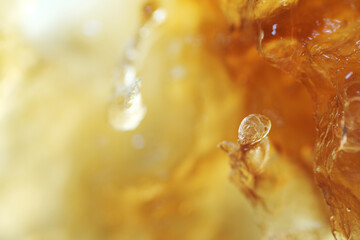 Macro texture of frozen soda water