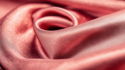 Canvas Print - A rich red silk fabric is artistically arranged into a beautiful rose shape, showcasing its luxurious texture and vivid color