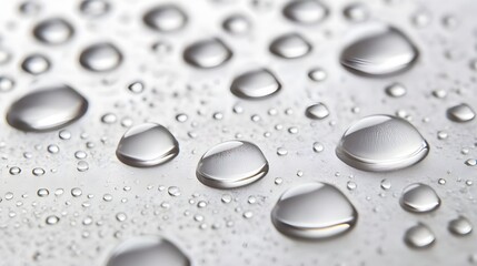 Detailed View of a Water Droplet.