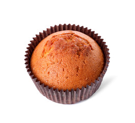 Sticker - One delicious sweet muffin isolated on white